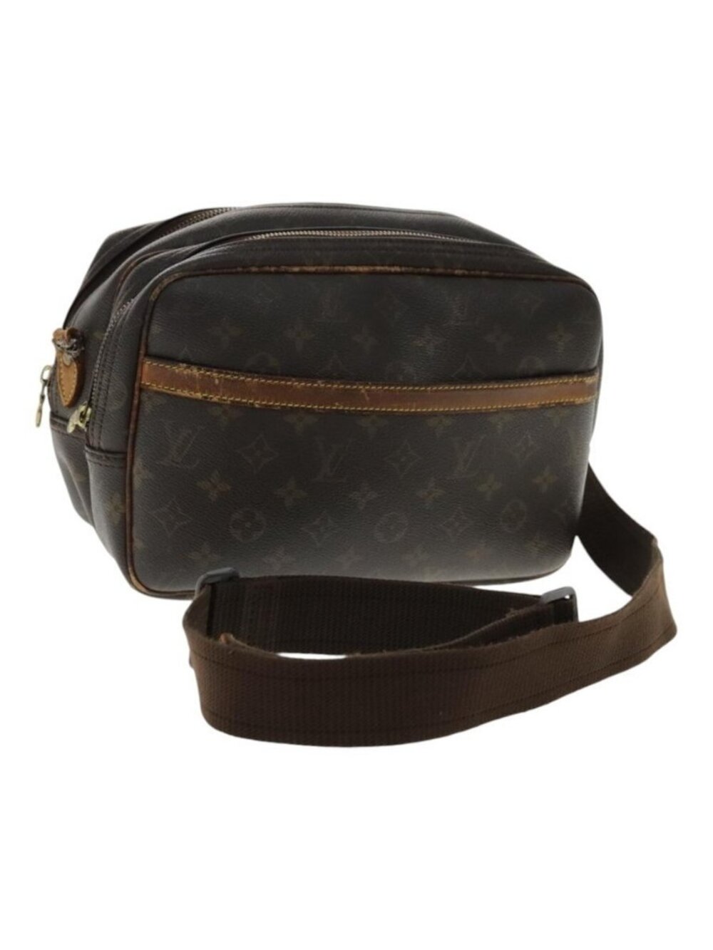 Authentic LOUIS VUITTON Monogram Reporter PM Shoulder Bag M45254 LV - Picture 1 of 16